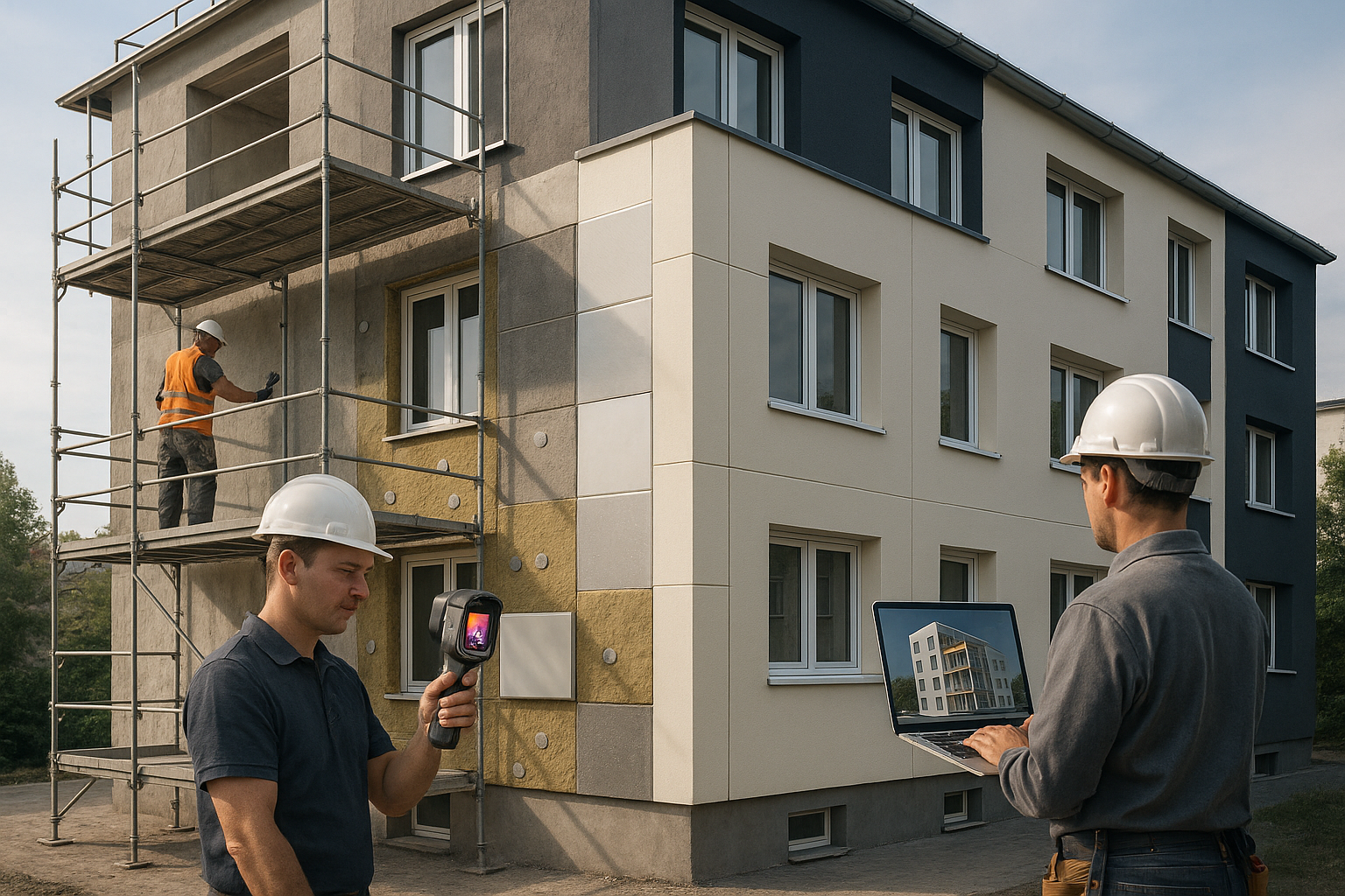 Fassadenrenovierung in Bayern: Effiziente Sanierung für Gewerbeimmobilien senkt Energiekosten und steigert Immobilienwerte