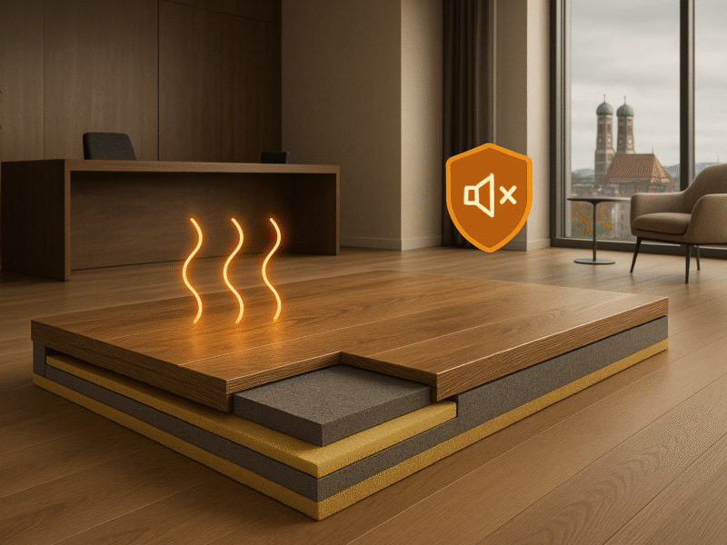 Energieeffizienz im Bauwesen: Fußbodenbeläge mit Dämmwirkung in bayerischen Gewerbe- und Premiumimmobilien senken Betriebskosten und erhöhen Vermietbarkeit